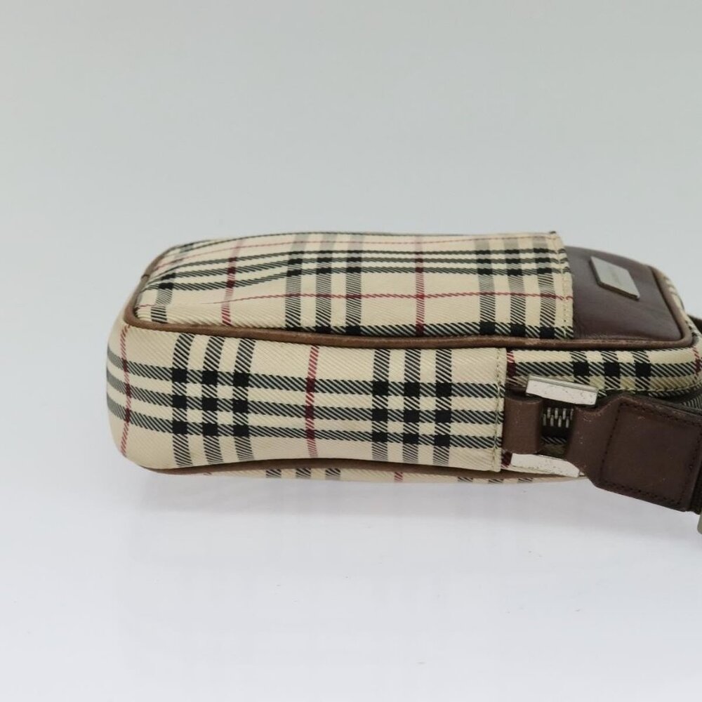Authentic BURBERRY Nova Check Shoulder Bag Canvas Beige Silver - Picture 11 of 16